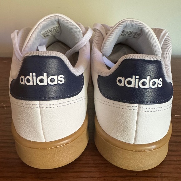 ADIDAS Men’s Grand Court Sneakers - Cloud White/Trace Blue/Active Red Size 10 - Picture 8 of 11